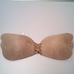 Push up Cups Sticky Bra, C Cup, Nude Color